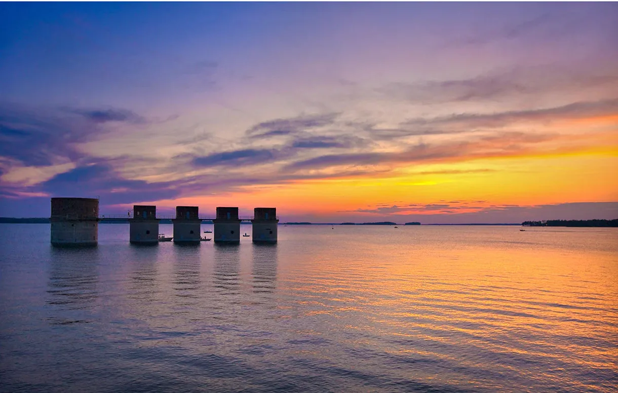 Sunset over Lake Murray